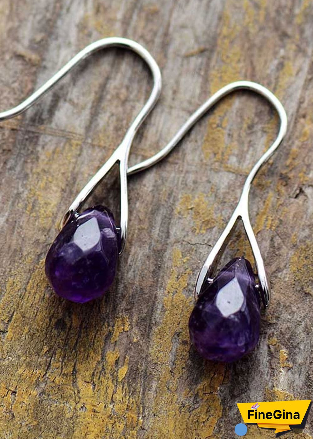 Boho Earrings, Dangle Earrings, Purple Amethyst and Red Jasper