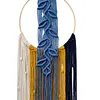 (Finished Product)Macrame Wall Hanging Boho Dream Catcher Hand Woven Leaf Tapestry Modern Aesthetic Tassel Wall Decor for Home Bedroom Living Room
