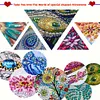 (US Local)Christmas Tree A5 Size Diamond Painting Notebook Set with 4Pcs Bookmark Gift