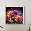 >SALE<5D DIY Full Round Drill Diamond Painting Luminous Flowers Kit Home Decor 30x30cm
