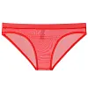 Men's Mesh Transparent Bulge Pouch Bikini Briefs Underwear Breathable Super Thin Briefs