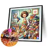 (US Local)Sewing 5D DIY Full Round Drill Big Size Diamond Painting Craft Home Decor 50x50cm