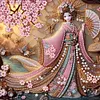 Japanese Geisha-Partial Special Shaped Diamond painting 30*30cm