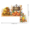 (US Local)Harvest Pumpkin Diamond Art Door Right Angle Sign for Indoor Outdoor Wall