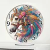Horse Acrylic DIY Diamond Painting Clock Kit 5D Diamond Art Clock