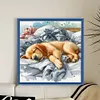 (Multi-Style) Sleeping Dog Cat-11CT Stamped Cross Stitch 40*40cm