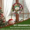 (US Local) DIY Xmas Diamond Painting Ornament with Clock Function Creative Craft