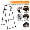 [US Local Warehouse] Foldable Free Standing Pull Up Bar Stand Power Tower Workout Station for Home Gym Strength Training Adjustable Pullup Fitness Equipment Multifunctional Exercise Rack