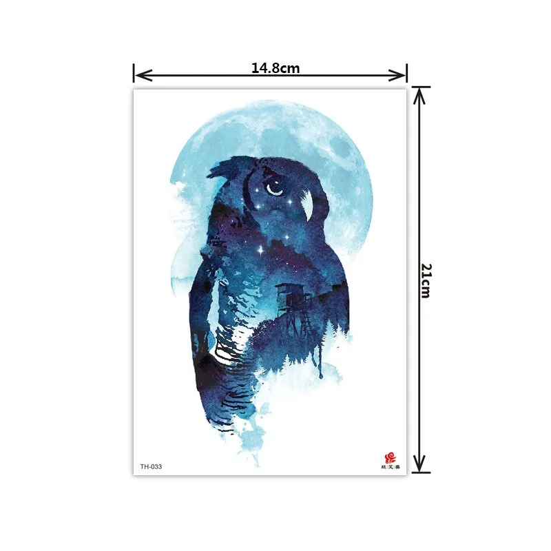 New style tattoo stickers anti-real big picture waterproof sweat flower arm tattoo stickers sika deer parrot tattoo stickers