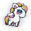 Full Bead Embroidery Keychain Unicorn Printed Craft Gifts(7.5x9cm)