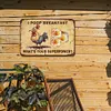 Chickens Poop Breakfast - Vintage Metal Signs - 20*30cm/30*40cm - Warning&Farm
