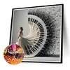 Fille De Piano-Compl&egrave;te Rond Diamant Peinture-40*40CM