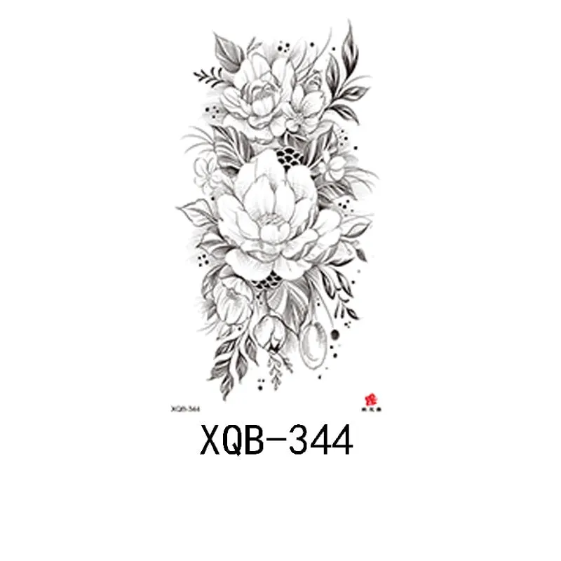 Small Full Arm Waterproof Tattoo Sticker Half Arm Arm Painted Flower Animal Arm Lasting European and American Tattoo Sticker