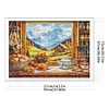 Autumn Window View-14CT Stamped Cross Stitch Egyptian Cotton 95*75cm/37.4*29.53in(Big Size)
