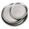 3Pcs Titanium Purification Plate Travel Tableware Stackable Camping Fruit Tray