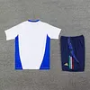 2024 Italy Pre-match training White Shirt+Shorts 1:1 Thai Quality