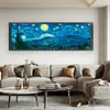 Starry Night Panorama - 11CT Stamped Cross Stitch 149*54cm/58.66*21.26in