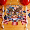 Diamond Painting Single-Sided Acrylic Flag and USA 250th Hanging Pendant Sun Catcher for Home Garden Wall Door