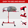 [US Local Warehouse] Multifunction Paint Stand Bumper Stand Adjustable 90 Degree Rotating Paint Holder with 4 Wheels Hang Automotive Panels Fenders Bumpers Car Parts