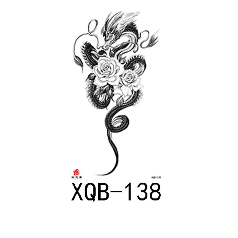 Small Full Arm Waterproof Tattoo Sticker Half Arm Arm Fierce Wolf Head Animal Arm Lasting European and American Tattoo Sticker