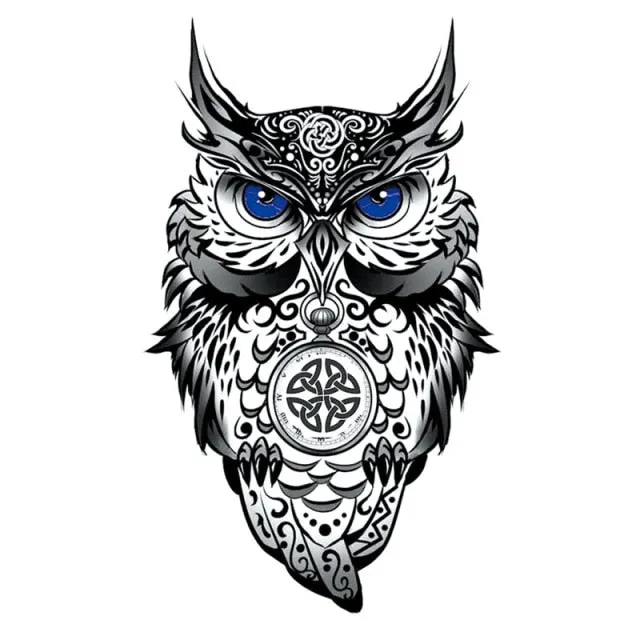 Waterproof Temporary Tattoo Stickers Butterfly Tiger Feather  Design Tattoo Children Black Body Art Fake Tattoos for Men Women