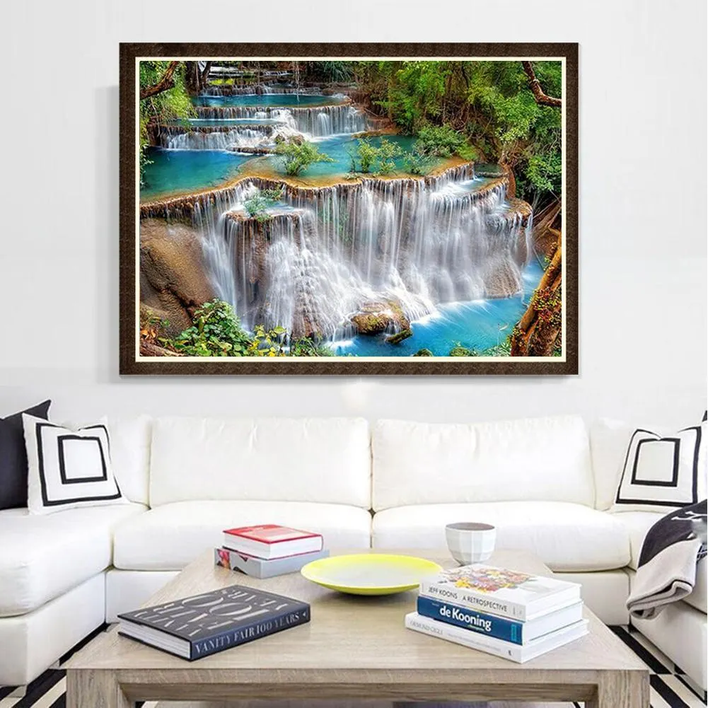 Diamond Painting - Full Round Drill - Forest Of The Water(40*30cm)