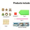 (US Local)6pcs Xmas Cookies  DIY Diamond Painting Art Pendant Wall Door Decoration