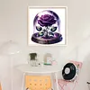 Purple Rose-11CT Stamped Cross Stitch 50*50cm/19.69*19.69in