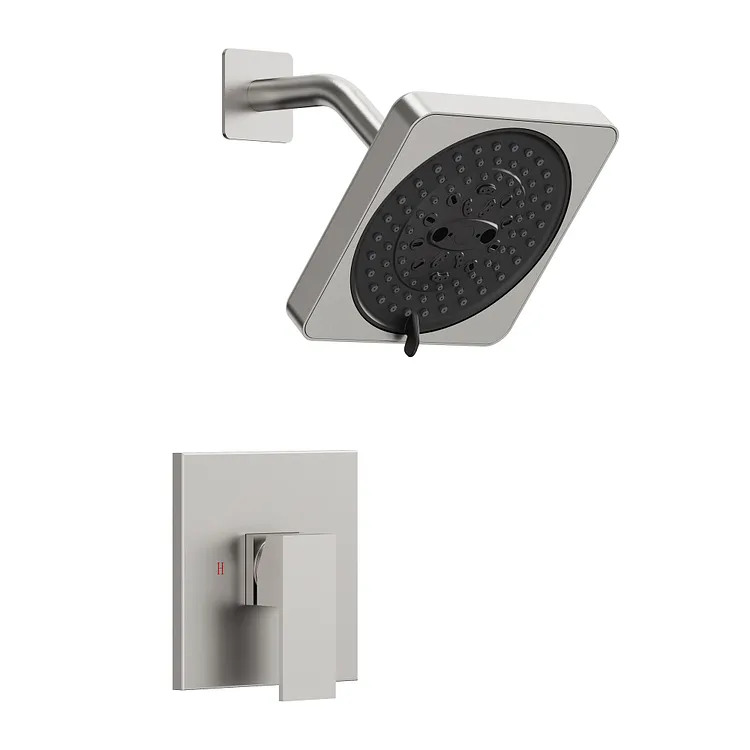 EVERSTEIN Pressure Balance 7-Spray Shower System Brushed Nickel SFS-1130-NK