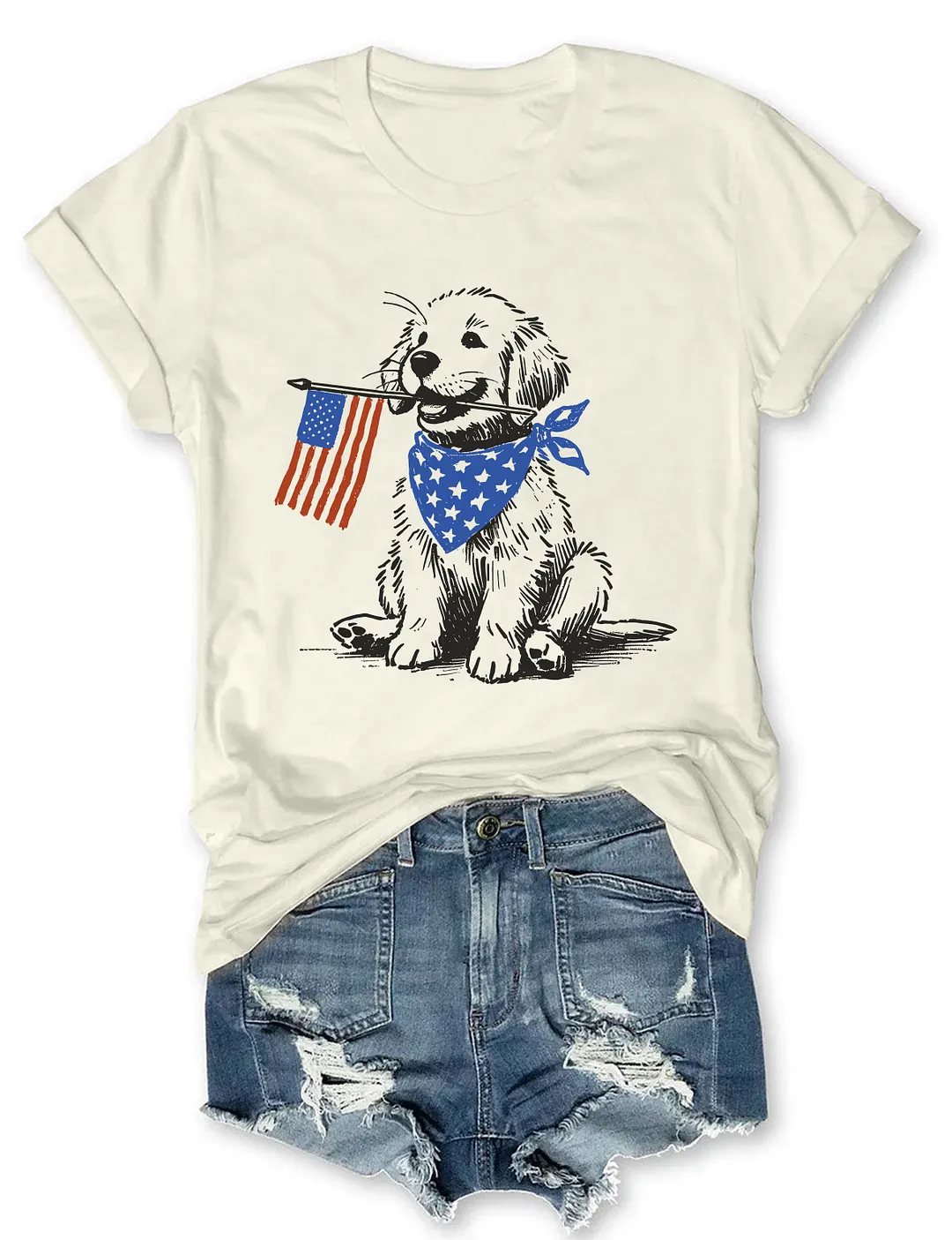 Golden Retriever 4th Of July T-shirt