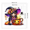 Pumpkin Witch-Partial 11CT Stamped Cross Stitch Bead Embroidery 36*36cm/14.17*14.17in