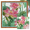 Lotus-14CT Stamped Cross Stitch 42*42cm/16.54*16.54in