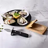 Oyster Knife Shucker Set with Wooden Holder Stainless Steel Oyster Shucking Kit Seafood Tools for Kitchen Restaurant Home Use
