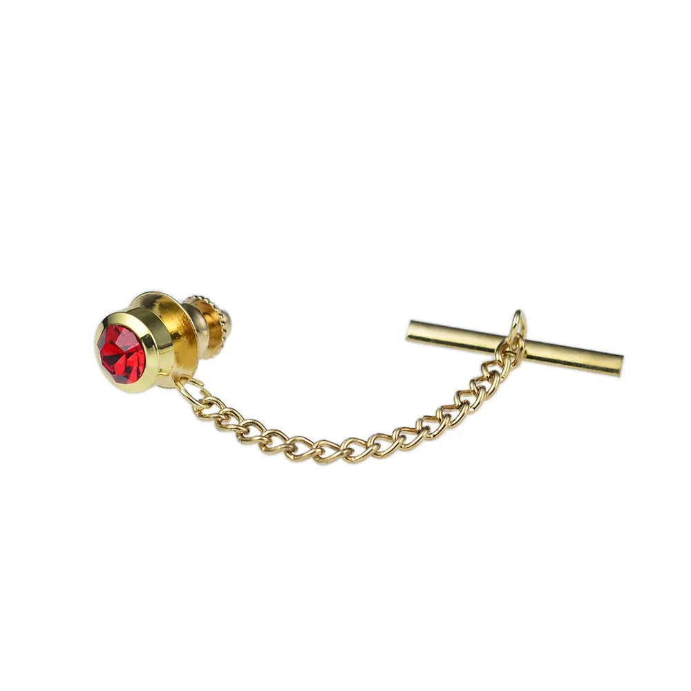 Tie Needle Multicolor Copper Crystal Men's Shirt Needle Buckle Crystal Brooch Classic Trendy High Quality Simple Exquisite Gifts