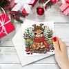 6Pcs Merry Christmas Diamond Painting Greeting Card for Holiday Party Favors