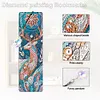 (US Local)8Pcs DIY Owl Diamond Painting Art Bookmarks with Crystal Pendants for Reading