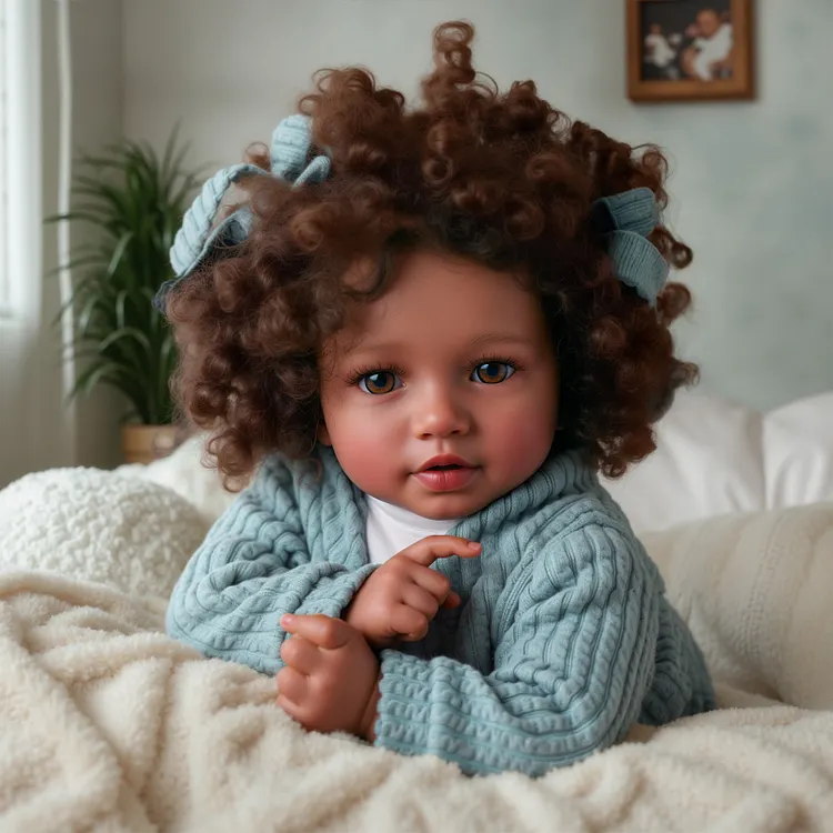 Babeside Quiet Reborn Baby Callie 20'' African American Toddler Girl Encouraging Emotions