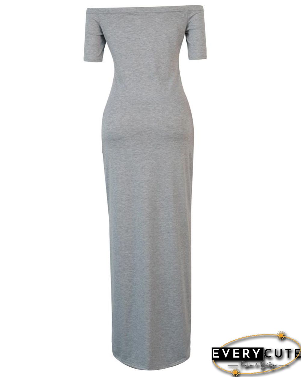 Off Shoulder High Slit Maxi Dress P13610