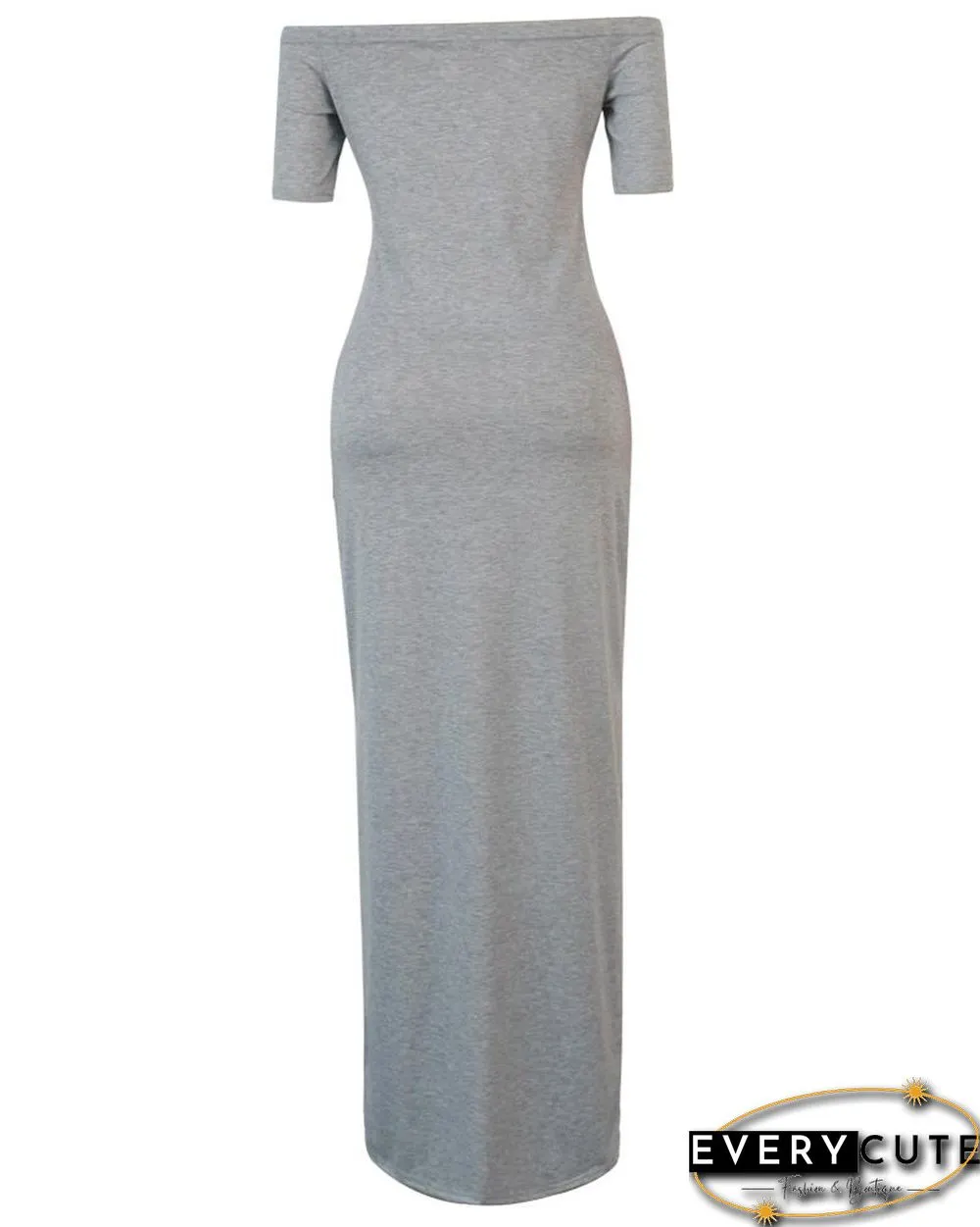 Off Shoulder High Slit Maxi Dress P13610
