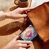 (US Local)Diamond Painting Card Holder Coin Purse Diamond Art Wallet for Women (Lotus A)