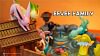 GK Scale Pokemon Ecological Landscape Series Eevee Family Hot Springs with LED - Pokemon Resin Statue - TiaoTiao Hall Studio