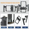 LYS30 Mobile Phone Handheld Bracket Vlog Expansion Frame Handheld Photo Camera Handle Rabbit Cage Stabilizer Aluminum Alloy Multi-Function Mobile Phone Bracket
