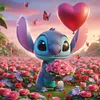 Stitch Holding A Rose-11CT Stamped Cross Stitch 40*40cm/15.75*15.75in