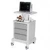 [US Local Warehouse] Medical Cart with 3 Drawers & 4 Wheels & 1 Top Tray Rolling Cart 66 LBS Load Salon Trolley for Hospital Office Bedroom Clinic