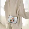 (US Local)Special Shape Flower Puppy 5D DIY Diamond Painting Clutch Bag for Women Girls