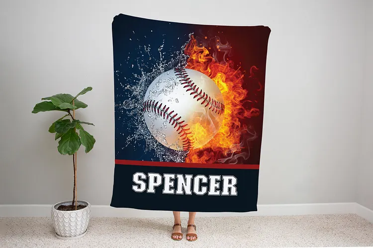 Personalized Baseball Blanket for Comfort & Unique| BKKid149