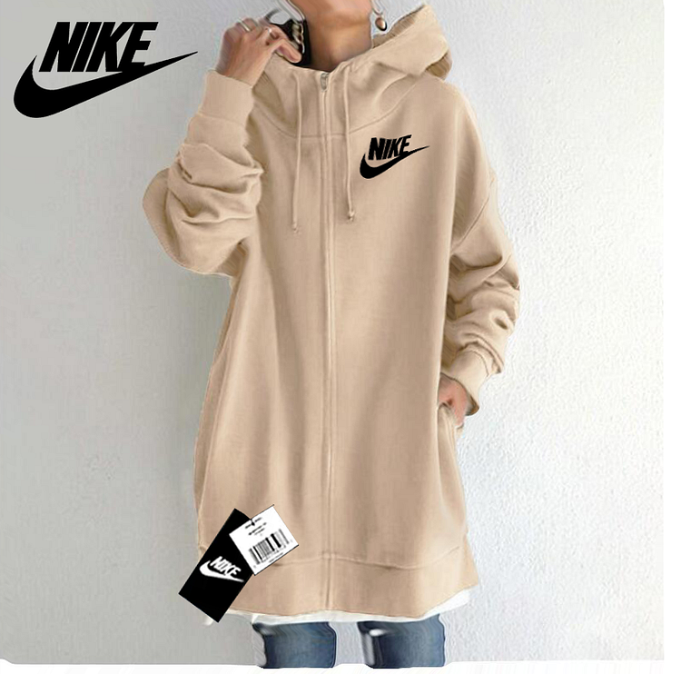 NIKE2025 &uacute;j őszi hossz&uacute; b&aacute;rsony cipz&aacute;ras pul&oacute;ver
