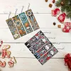 (US Local)8Pcs DIY Skull Diamond Painting Art Bookmarks with Crystal Pendants for Gift