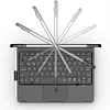 iPad Air 4 Touch Keyboard 360&deg; Rotatable, Backlit Bluetooth Foldable Rotating Keyboard with Touchpad Flip Smart Folding Keyboard Case