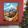 Diamond Painting-DIY Full Round Drill Mountain Car